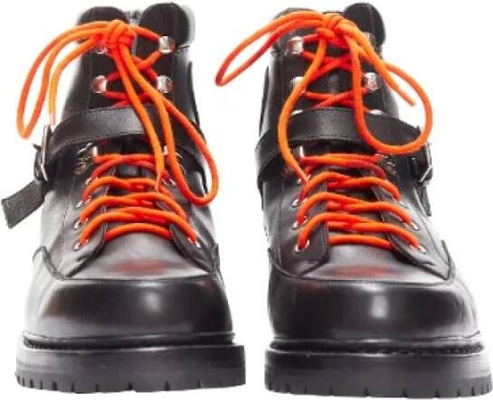 Hermès Vintage Pre-owned Leather boots Black Heren