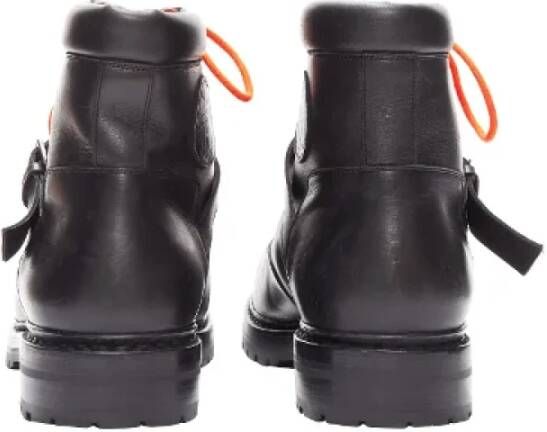 Hermès Vintage Pre-owned Leather boots Black Heren