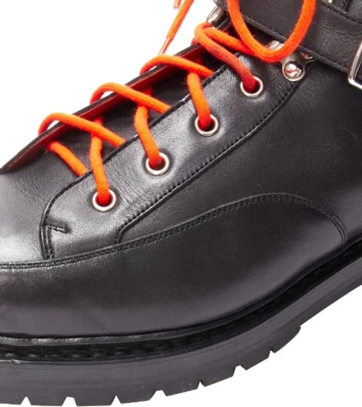 Hermès Vintage Pre-owned Leather boots Black Heren