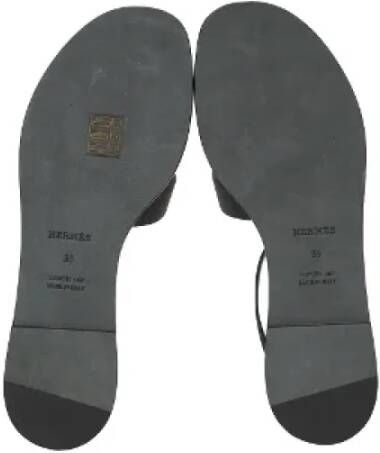 Hermès Vintage Pre-owned Leather sandals Black Dames