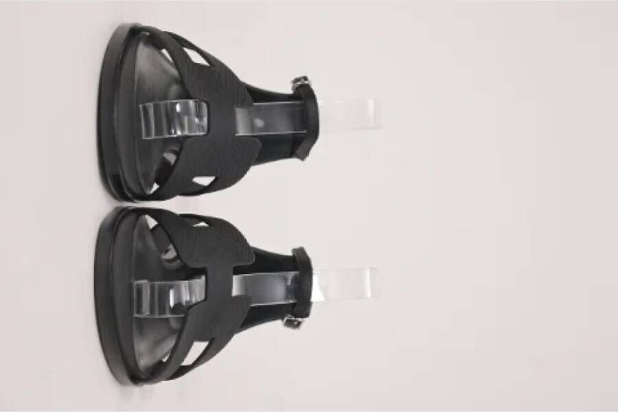 Hermès Vintage Pre-owned Leather sandals Black Dames