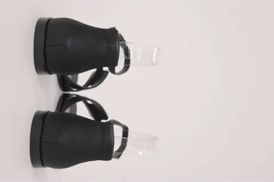 Hermès Vintage Pre-owned Leather sandals Black Dames
