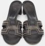Hermès Vintage Pre-owned Leather sandals Black Dames - Thumbnail 3