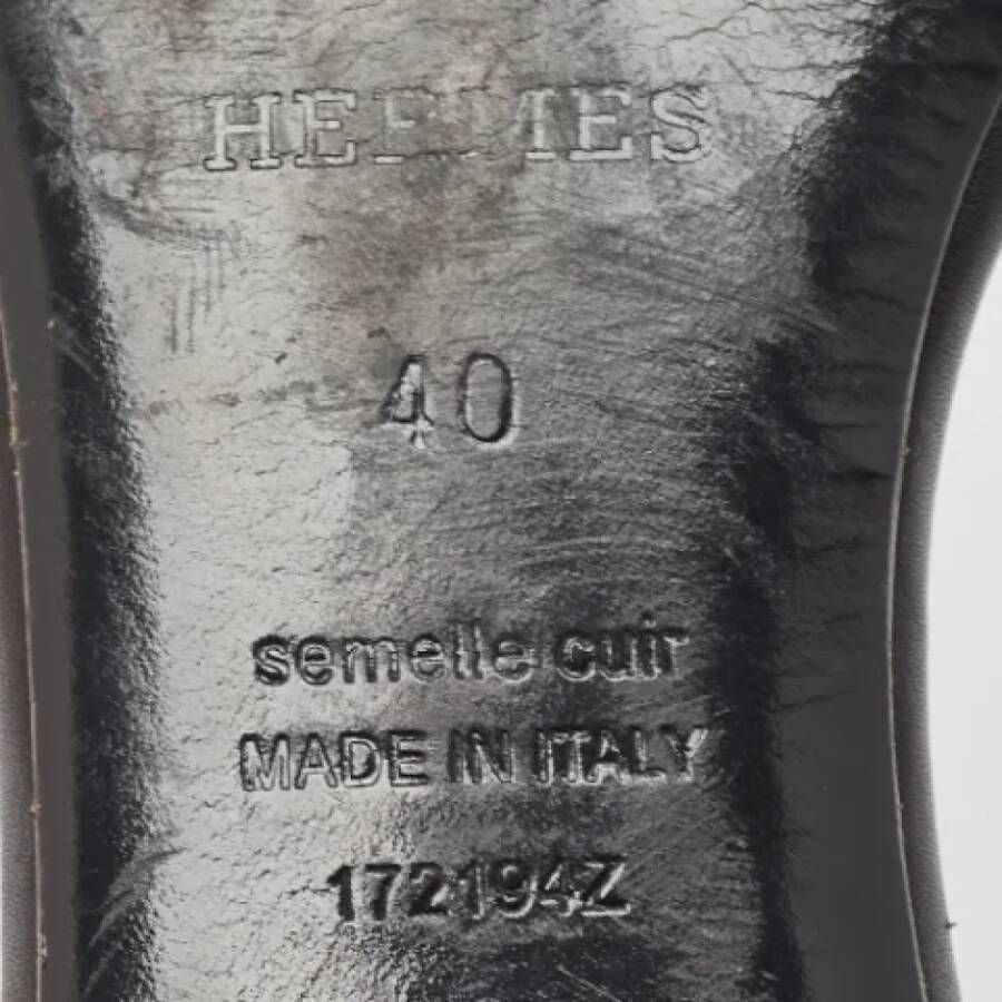 Hermès Vintage Pre-owned Leather sandals Black Dames