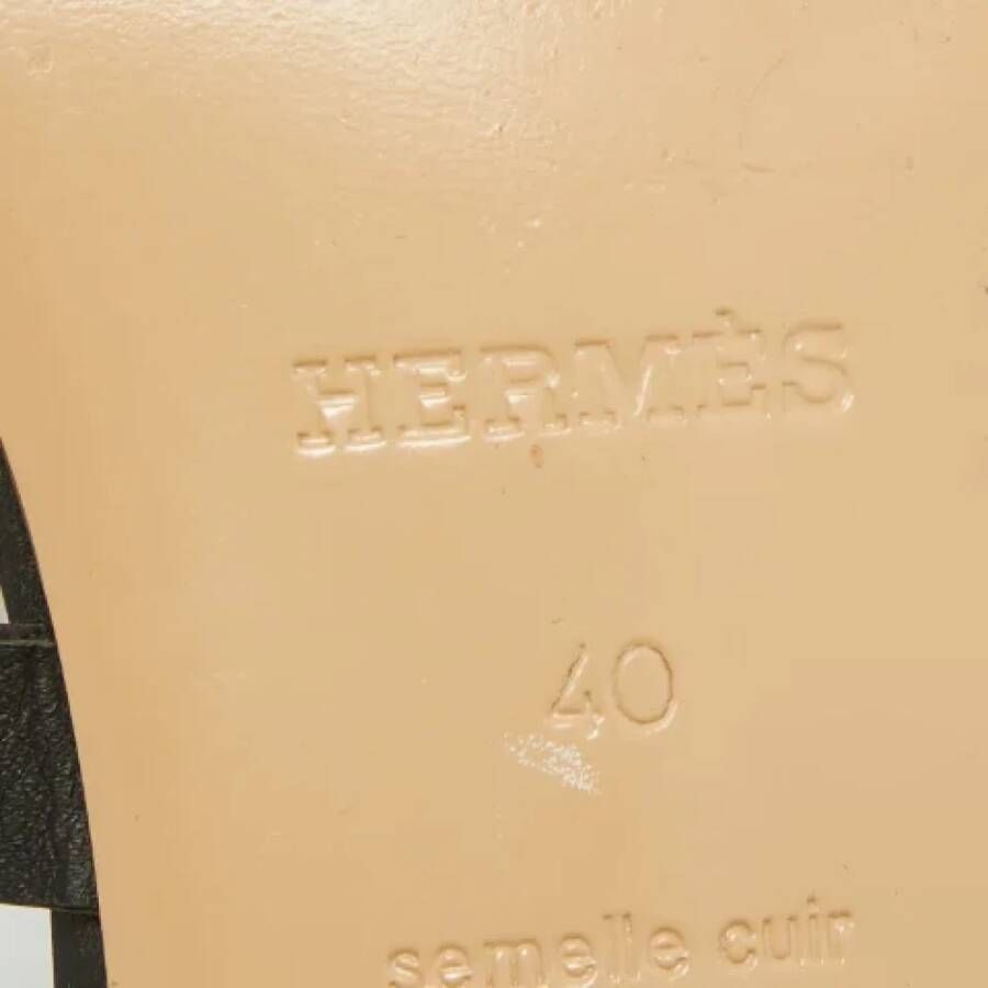 Hermès Vintage Pre-owned Leather sandals Black Dames