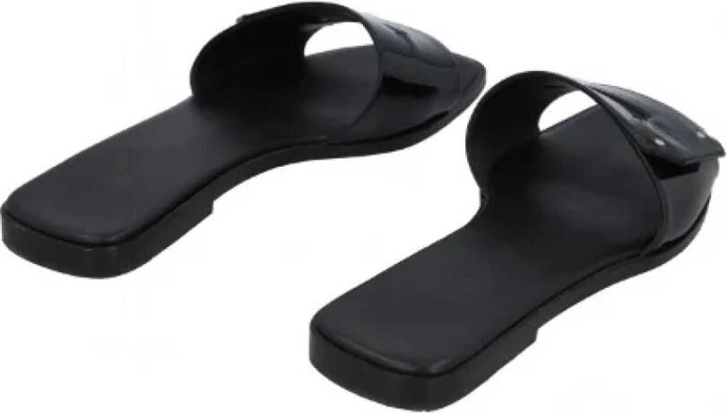 Hermès Vintage Pre-owned Leather sandals Black Dames