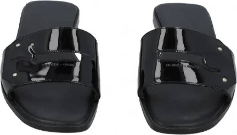 Hermès Vintage Pre-owned Leather sandals Black Dames