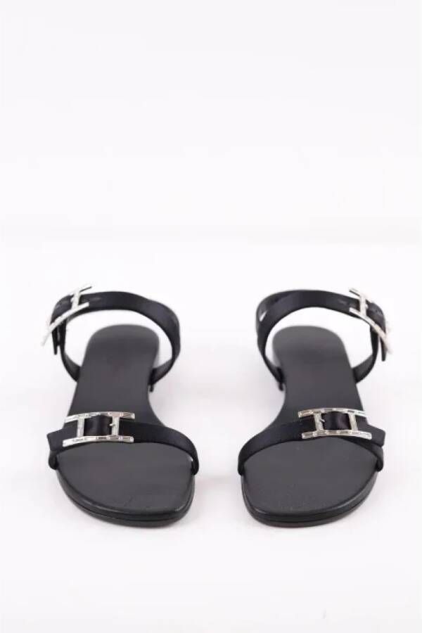 Hermès Vintage Pre-owned Leather sandals Black Dames