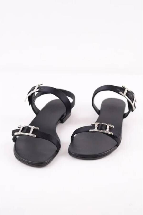 Hermès Vintage Pre-owned Leather sandals Black Dames