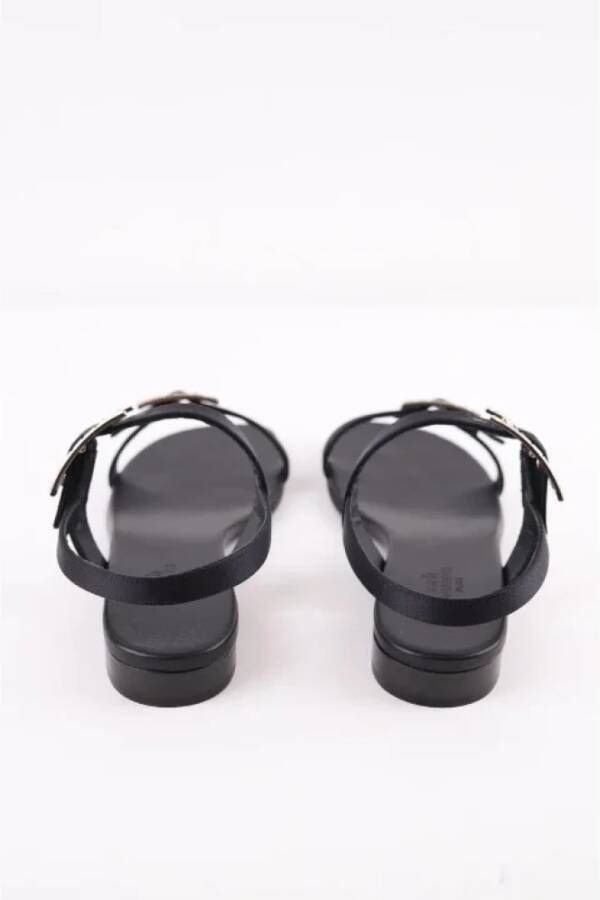 Hermès Vintage Pre-owned Leather sandals Black Dames