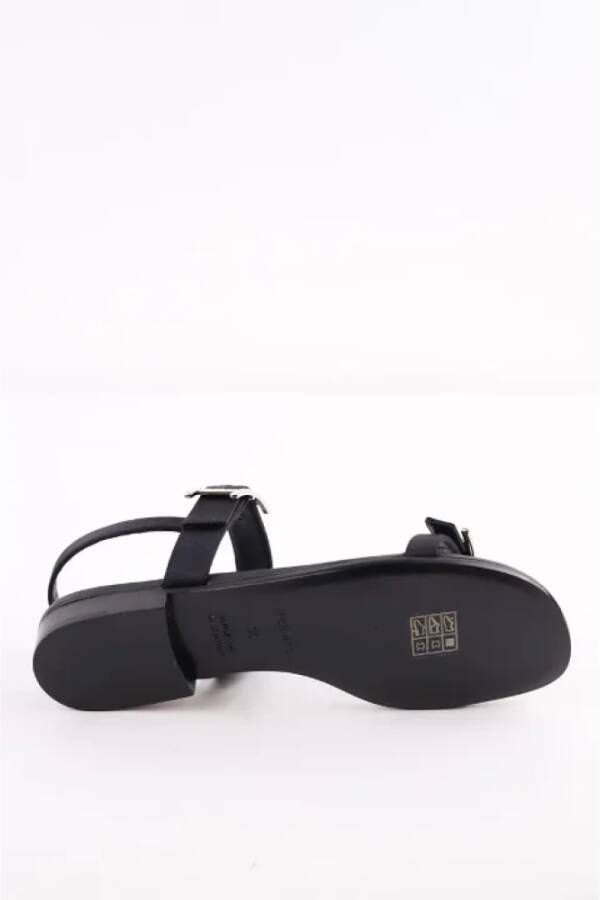 Hermès Vintage Pre-owned Leather sandals Black Dames
