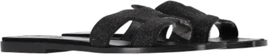 Hermès Vintage Pre-owned Leather sandals Black Dames