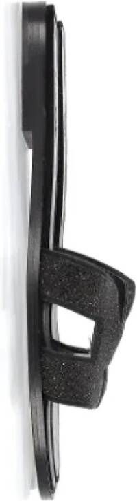 Hermès Vintage Pre-owned Leather sandals Black Dames