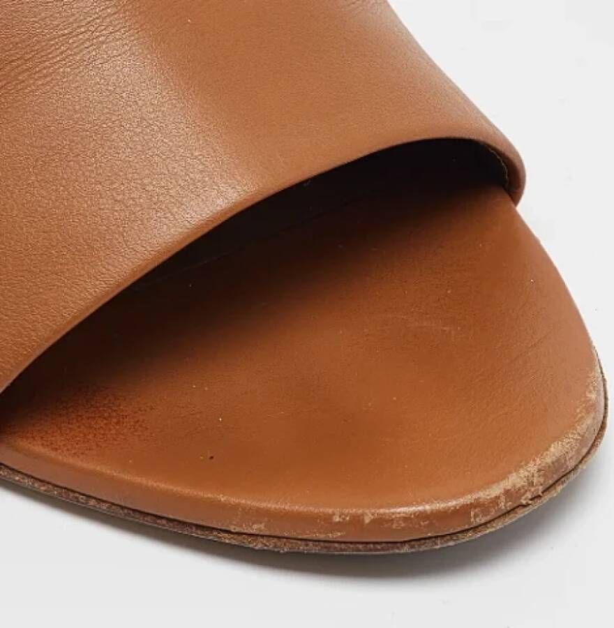 Hermès Vintage Pre-owned Leather sandals Brown Dames