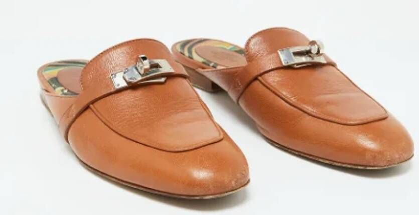 Hermès Vintage Pre-owned Leather sandals Brown Dames