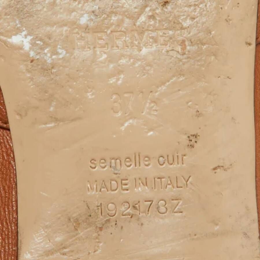 Hermès Vintage Pre-owned Leather sandals Brown Dames