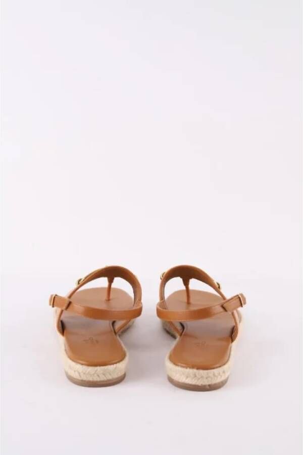 Hermès Vintage Pre-owned Leather sandals Brown Dames