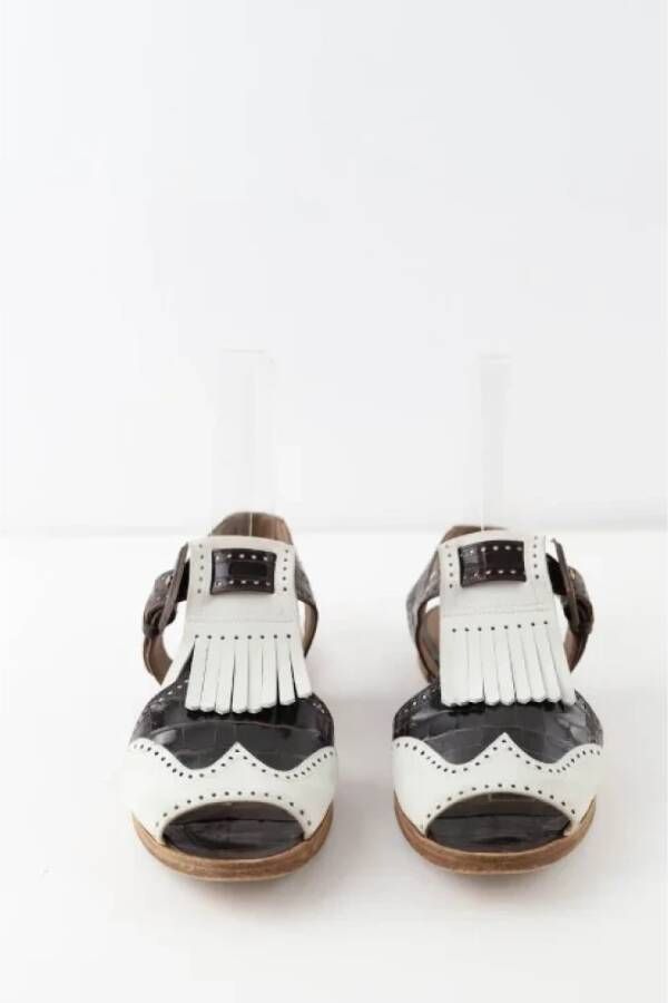 Hermès Vintage Pre-owned Leather sandals Brown Dames
