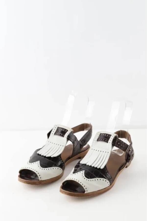 Hermès Vintage Pre-owned Leather sandals Brown Dames