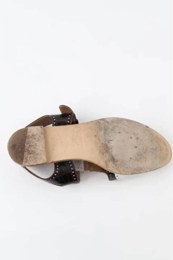 Hermès Vintage Pre-owned Leather sandals Brown Dames