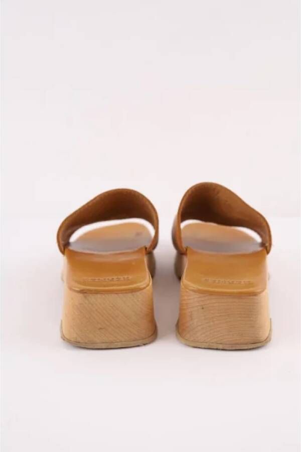 Hermès Vintage Pre-owned Leather sandals Brown Dames