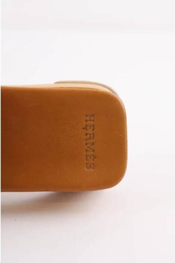 Hermès Vintage Pre-owned Leather sandals Brown Dames