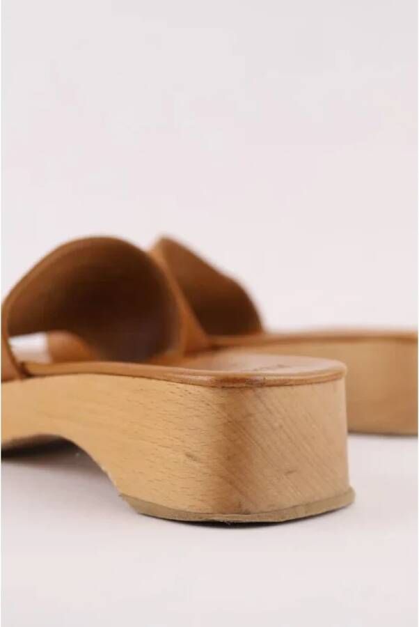 Hermès Vintage Pre-owned Leather sandals Brown Dames