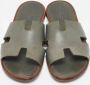 Hermès Vintage Pre-owned Leather sandals Gray Dames - Thumbnail 3