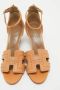 Hermès Vintage Pre-owned Leather sandals Orange Dames - Thumbnail 3
