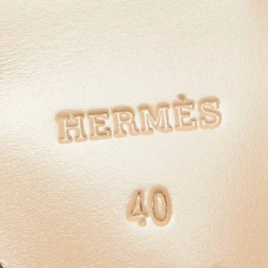 Hermès Vintage Pre-owned Leather sandals Orange Dames
