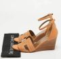 Hermès Vintage Pre-owned Leather sandals Orange Dames - Thumbnail 9