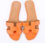 Hermès Vintage Pre-owned Leather sandals Orange Dames - Thumbnail 3