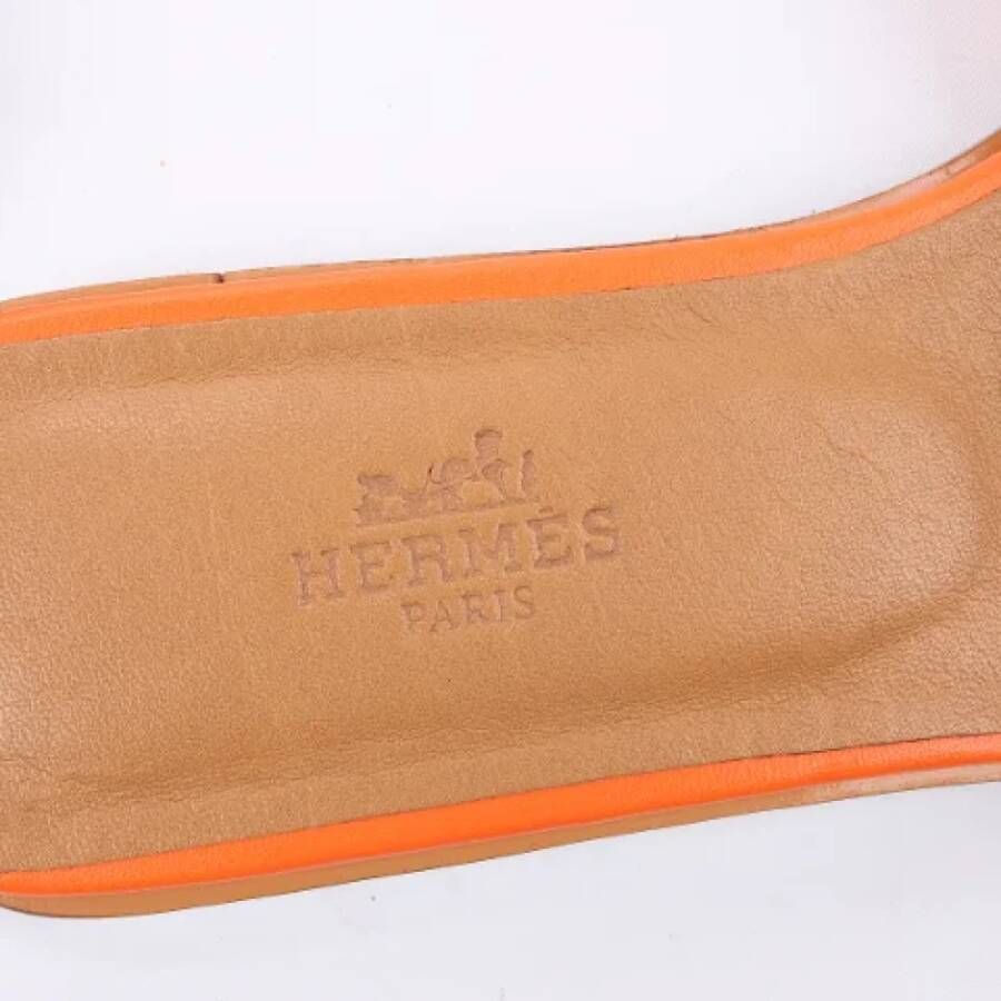 Hermès Vintage Pre-owned Leather sandals Orange Dames