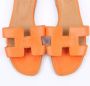 Hermès Vintage Pre-owned Leather sandals Orange Dames - Thumbnail 7