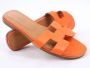 Hermès Vintage Pre-owned Leather sandals Orange Dames - Thumbnail 8
