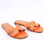 Hermès Vintage Pre-owned Leather sandals Orange Dames - Thumbnail 9