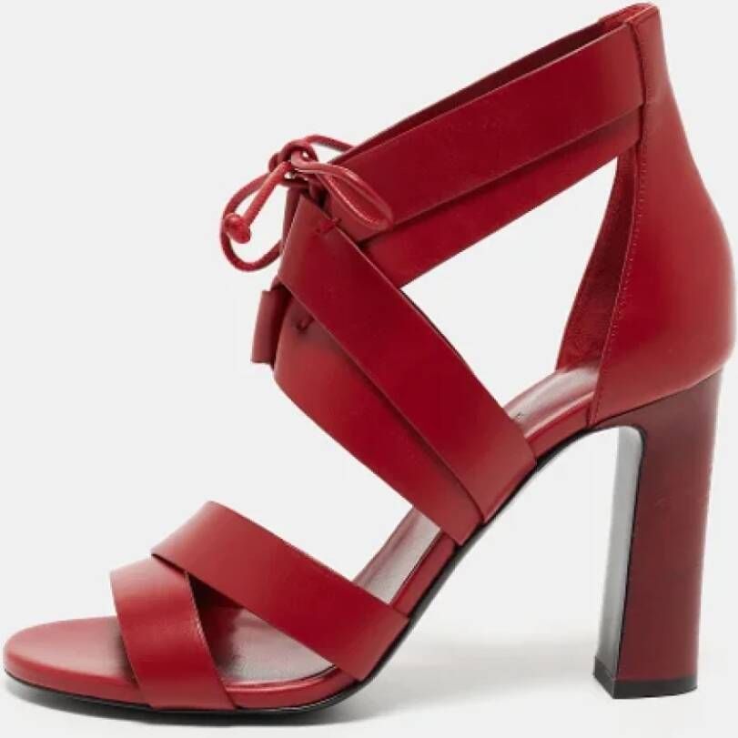 Hermès Vintage Pre-owned Leather sandals Red Dames