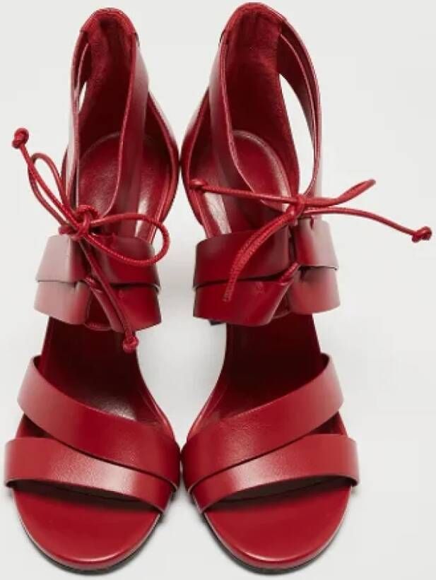 Hermès Vintage Pre-owned Leather sandals Red Dames