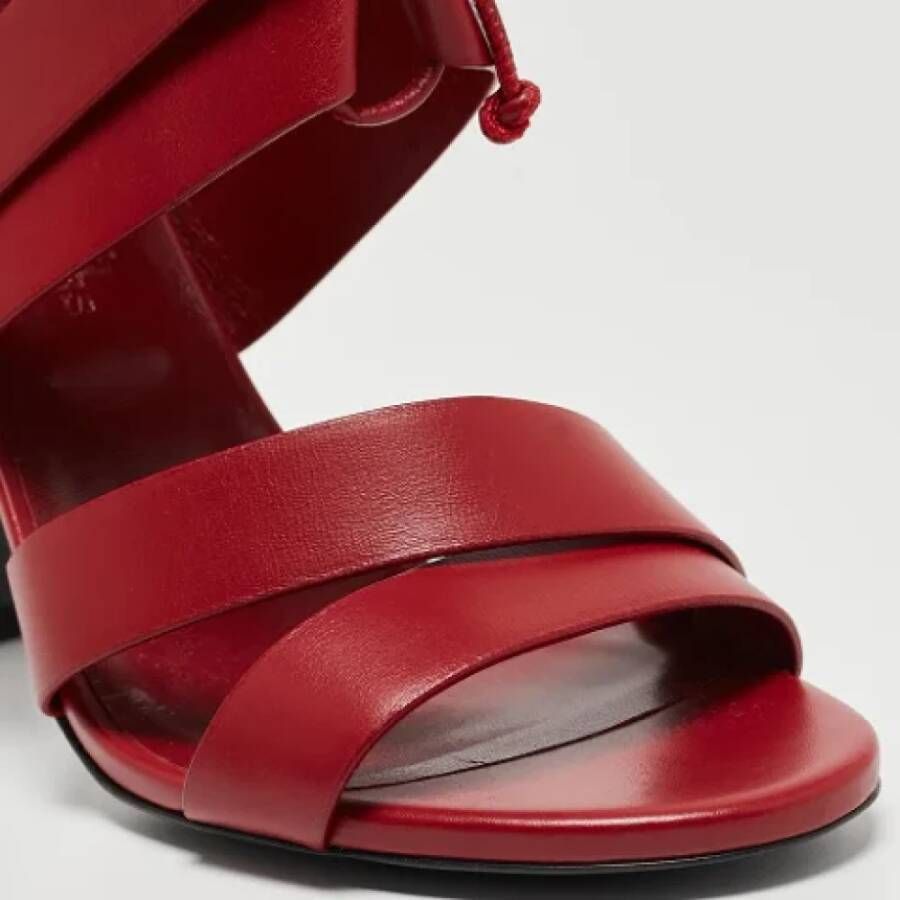 Hermès Vintage Pre-owned Leather sandals Red Dames