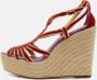 Hermès Vintage Pre-owned Leather sandals Red Dames - Thumbnail 2