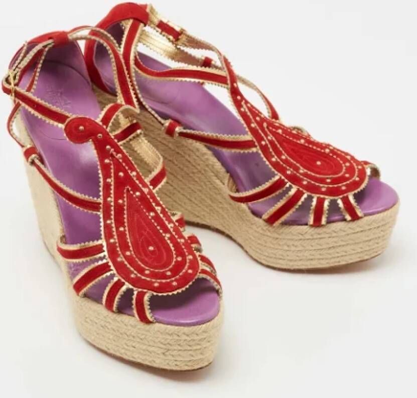 Hermès Vintage Pre-owned Leather sandals Red Dames