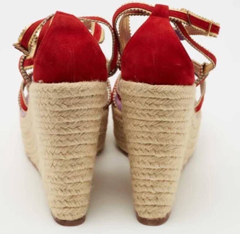 Hermès Vintage Pre-owned Leather sandals Red Dames