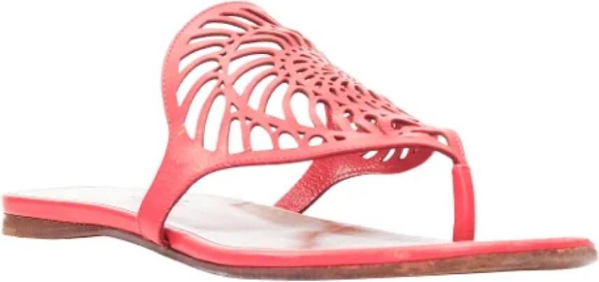 Hermès Vintage Pre-owned Leather sandals Red Dames