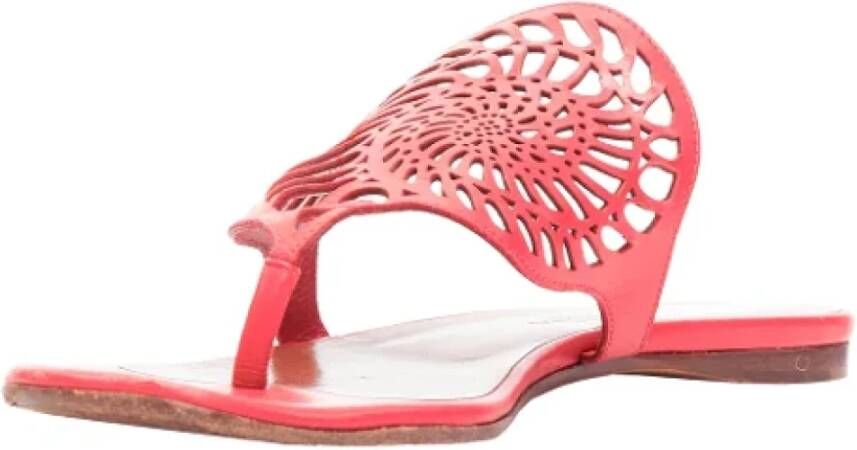 Hermès Vintage Pre-owned Leather sandals Red Dames
