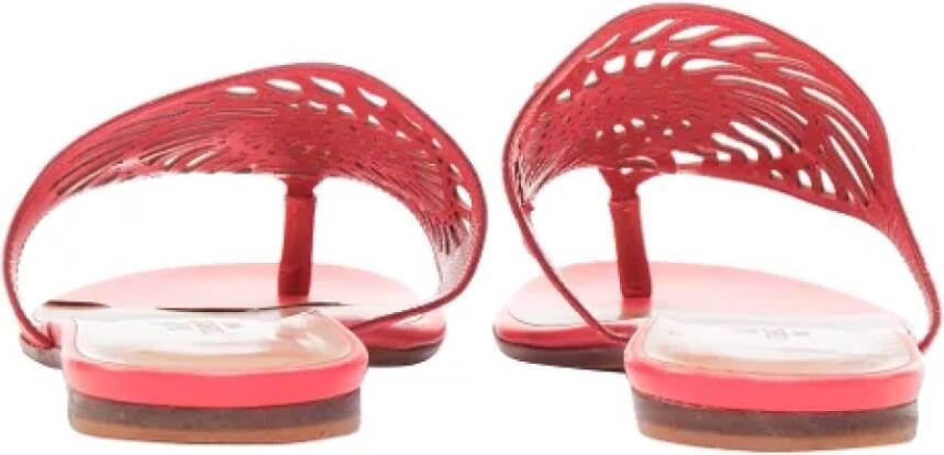 Hermès Vintage Pre-owned Leather sandals Red Dames