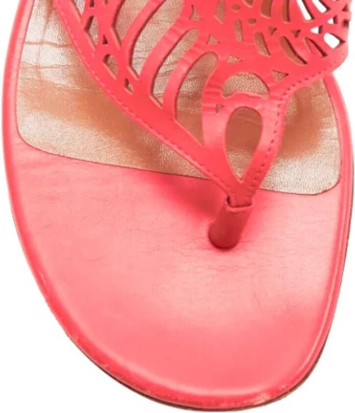 Hermès Vintage Pre-owned Leather sandals Red Dames