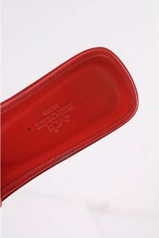 Hermès Vintage Pre-owned Leather sandals Red Dames