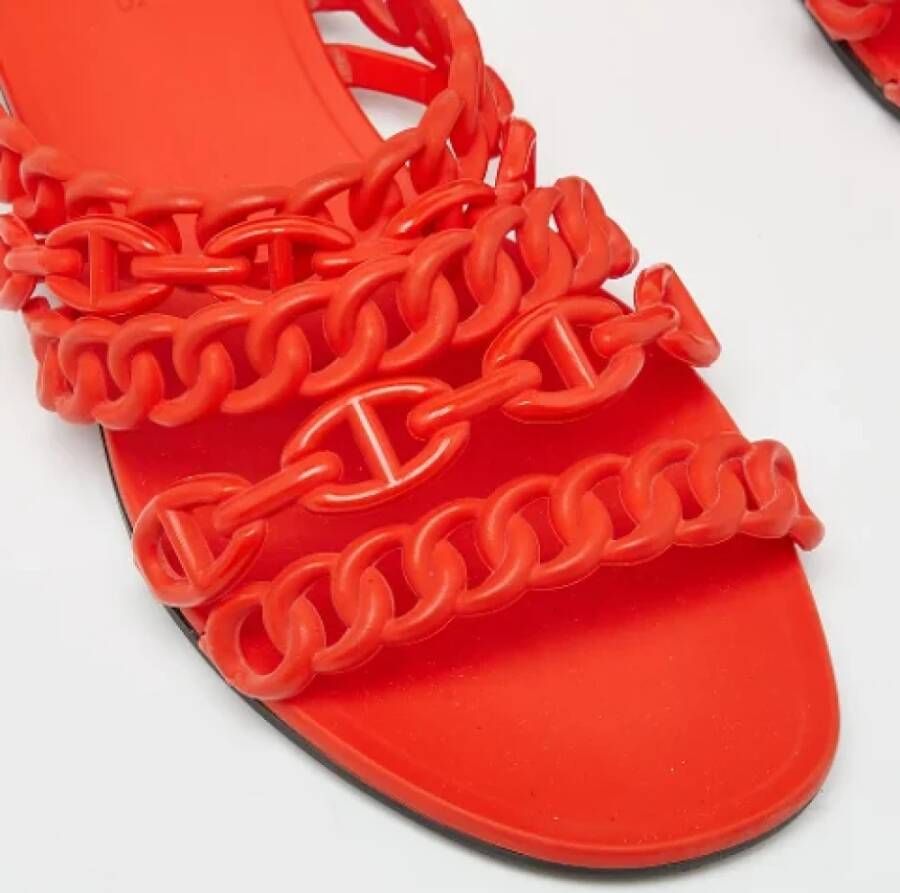 Hermès Vintage Pre-owned Rubber sandals Orange Dames