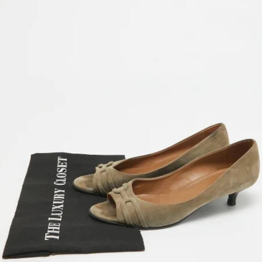 Hermès Vintage Pre-owned Suede heels Gray Dames