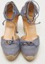 Hermès Vintage Pre-owned Suede sandals Blue Dames - Thumbnail 3